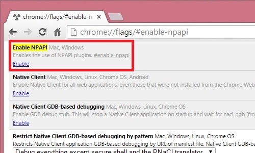 Yandex.Browser дахь NPAPI-г хэрхэн идэвхжүүлэх вэ?
