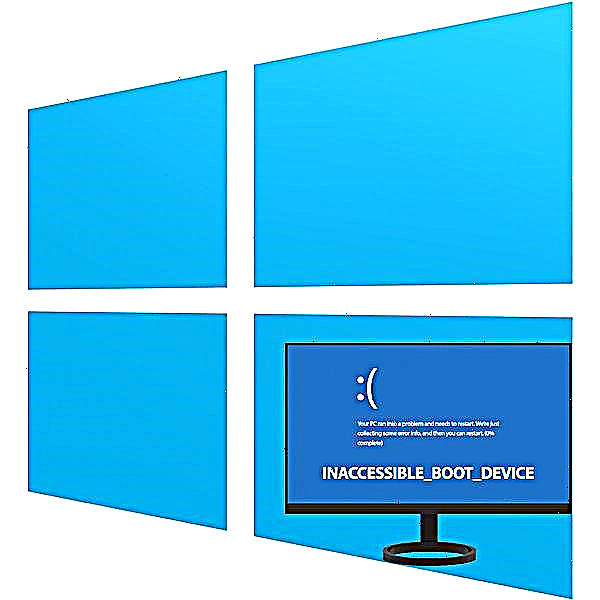 Ons herstel die fout "INACCESSIBLE_BOOT_DEVICE" in Windows 10