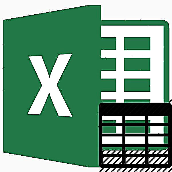 Ukukhetha kwetafula kuMicrosoft Excel