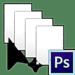 Piliin ang mga layer sa Photoshop gamit ang tool na Ilipat.