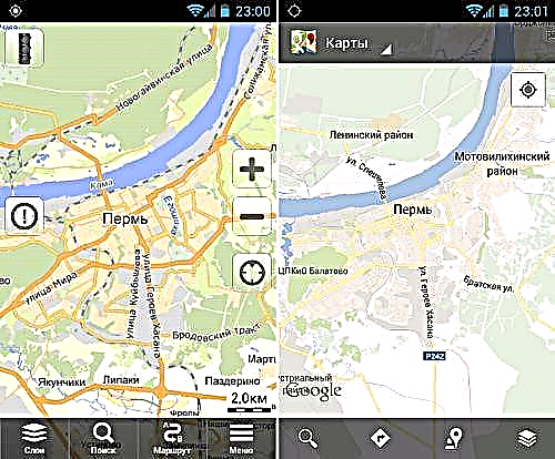Sy'n well: Yandex.Navigator neu Google Maps
