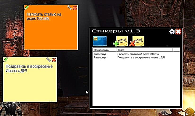 Windows 7, 8 ish stolidagi stikerlar (eslatma)