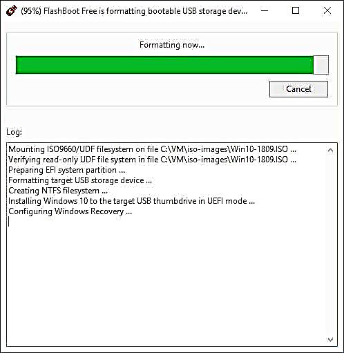 Ang pag-install ng Windows 10 sa isang USB flash drive sa FlashBoot