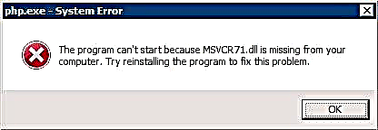 Msvcr71.dll pikeun Windows