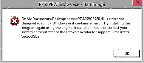 Msvcr120.dll ၏အမှားသည်ကွန်ပျူတာမှပျောက်နေသည်